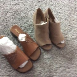 Women’s Shoes, And Sandals Size 6 Never Worn And Beige Bootie Size 6 Never Worn  