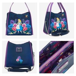 DISNEY LF Alice In Wonderland “Flowers” Convertible Bag (NWT)