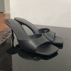 Steve Madden KENDRIX BLACK LEATHER Heels