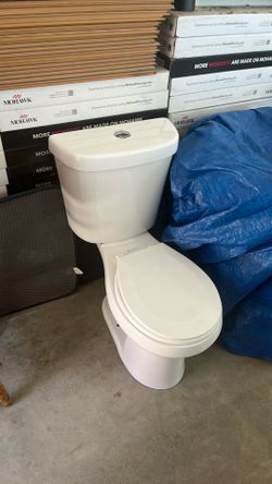 Used toilet just pressure washed