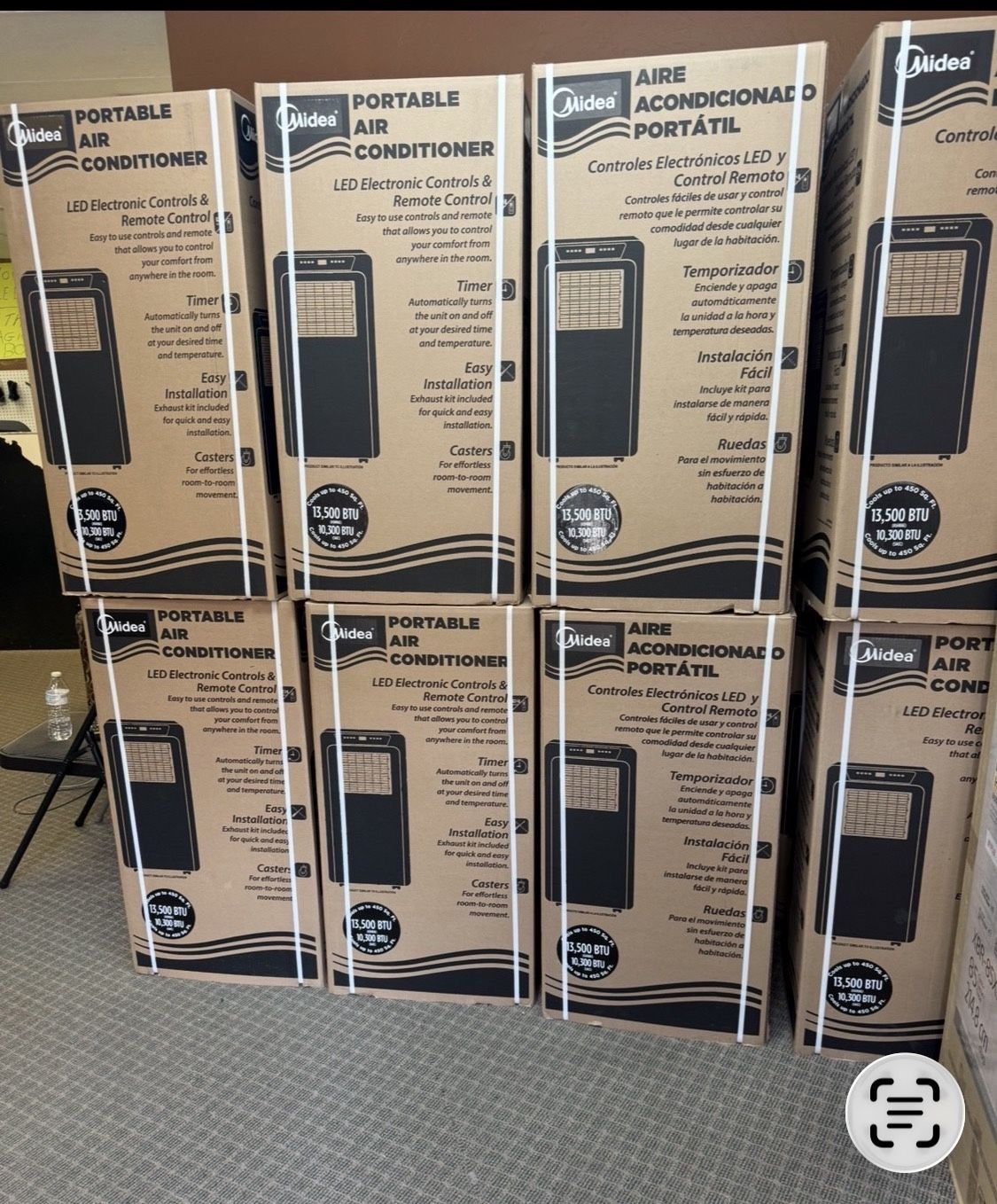 Portable Ac Unit 13,500 Btu Cools 450 Ft.² Comes With Window Kit
