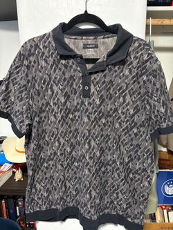 Black and grey Vintage Alfani Polo Shirt