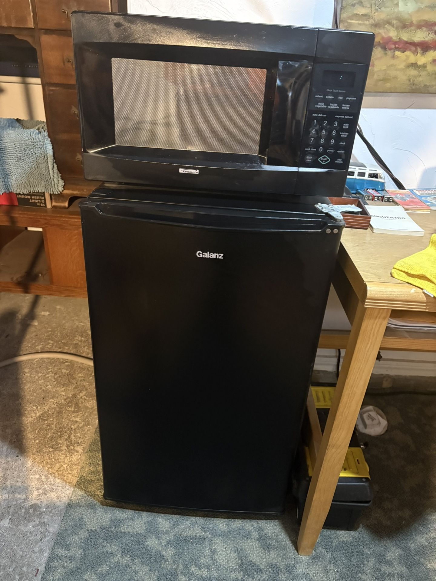 Mini Fridge And Microwave