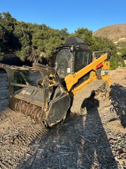 Wood mulcher machine #tree brush cutter fire fuel reduction