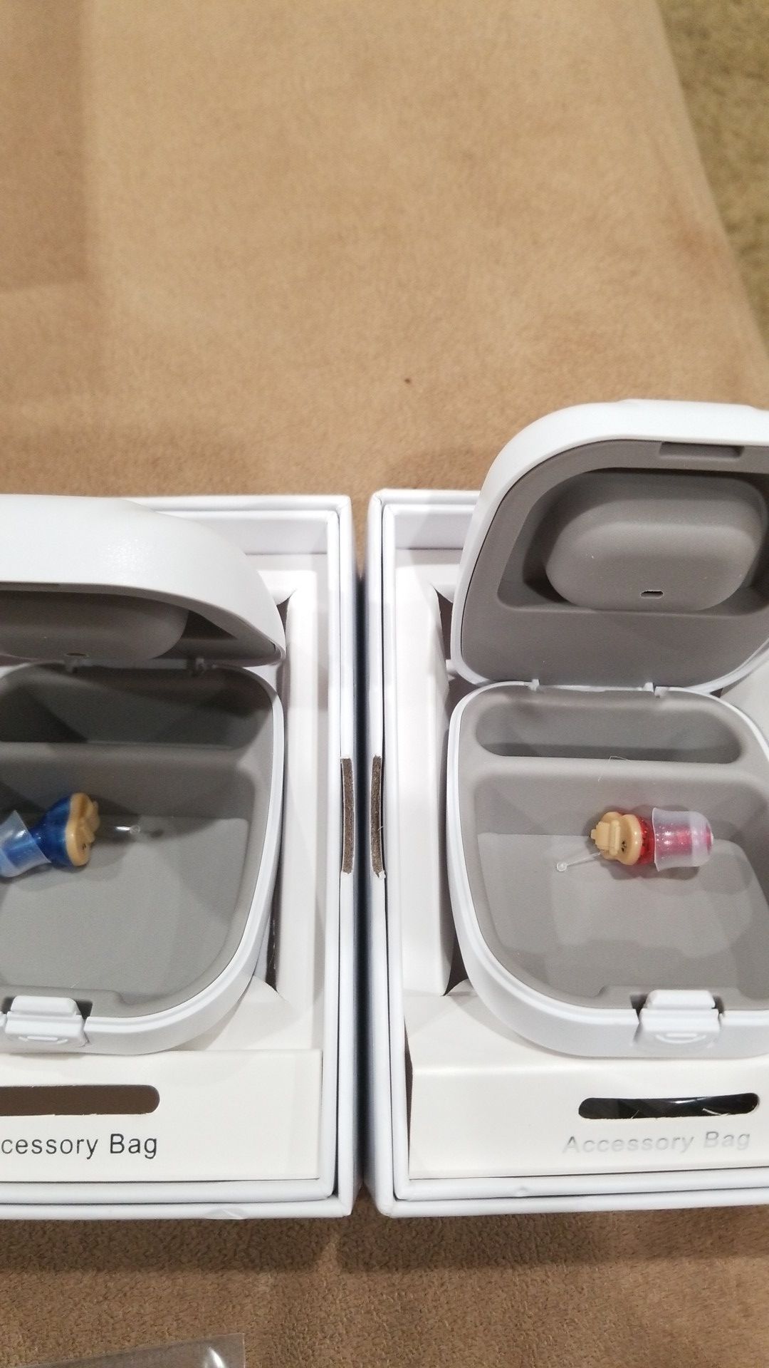 Clear/nature/simple Mini in the ear hearing aid.