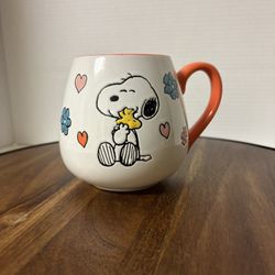 Peanuts Snoopy And Woodstock Hugging 20oz Ceramic Mug