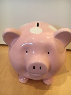 Pink piggy bank