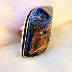Natural Sodalite Gemstone Ring Size 7