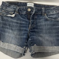 Aeropostale Blue Denim Shorts Rolled Hem Casual Jean  Shorts Size 3-4