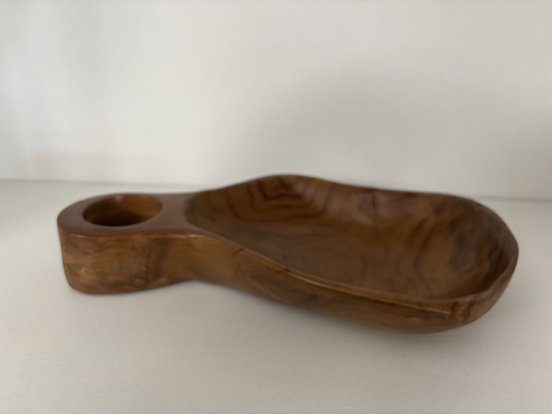 Solid Teak Wood Monkey Serving Tray With Handle