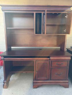 Solid wood Desk and file cabinet