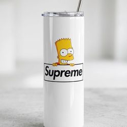Simpson x Supreme 20 OZ STAINLESS STEEL TUMBLER CUP +LID/STRAW/SILICONE GRIP