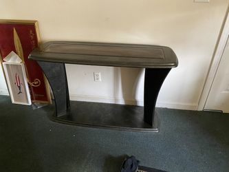 Side Table With Glass Center