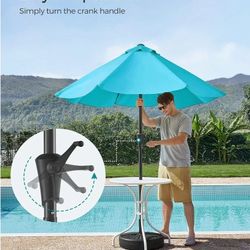 Patio Umbrella, 9 ft Outdoor Table Umbrella

