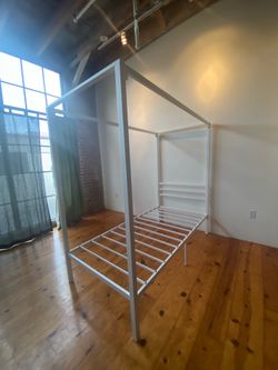 CUTE twin canopy bed frame ( deliver )
