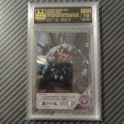 Venom Spider Man foil 1st edition card Disney Marvel GRADED GEM MINT 10 POP 1