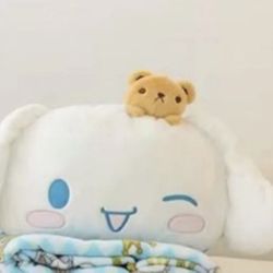 Cinnamon Roll Plushie Pillow With Blanket $25
