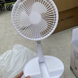 Portable Folding Rechargeable Fan – Adjustable Height USB Fan