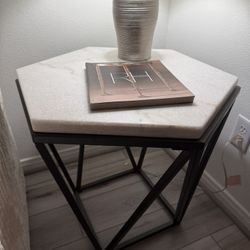 White Marble Coffee Table & End Tables