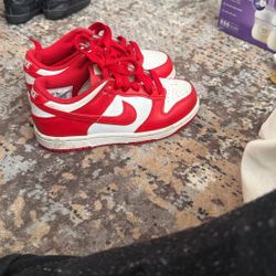 Red & White Dunks 
