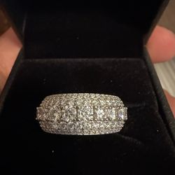 Moissanite 5 row ring