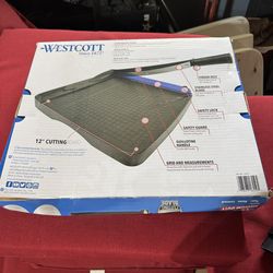 New in Box Westcott Multi-purpose Guillotine Trimmer, 12" Cutting L, 2.9" H14.3" Depth, Black