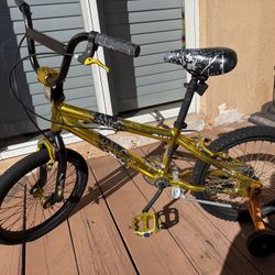 Free Avigo Ignite BMX bicycle with a gold frame