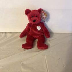 Ty Beanie Baby Red Heart Bear - Plush Valentina preowned used as display only