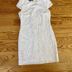 Nine West White Lace Dress Size 8