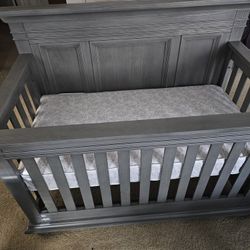 Weston 4 In 1 Convertable Crib ( Dusk Grey)