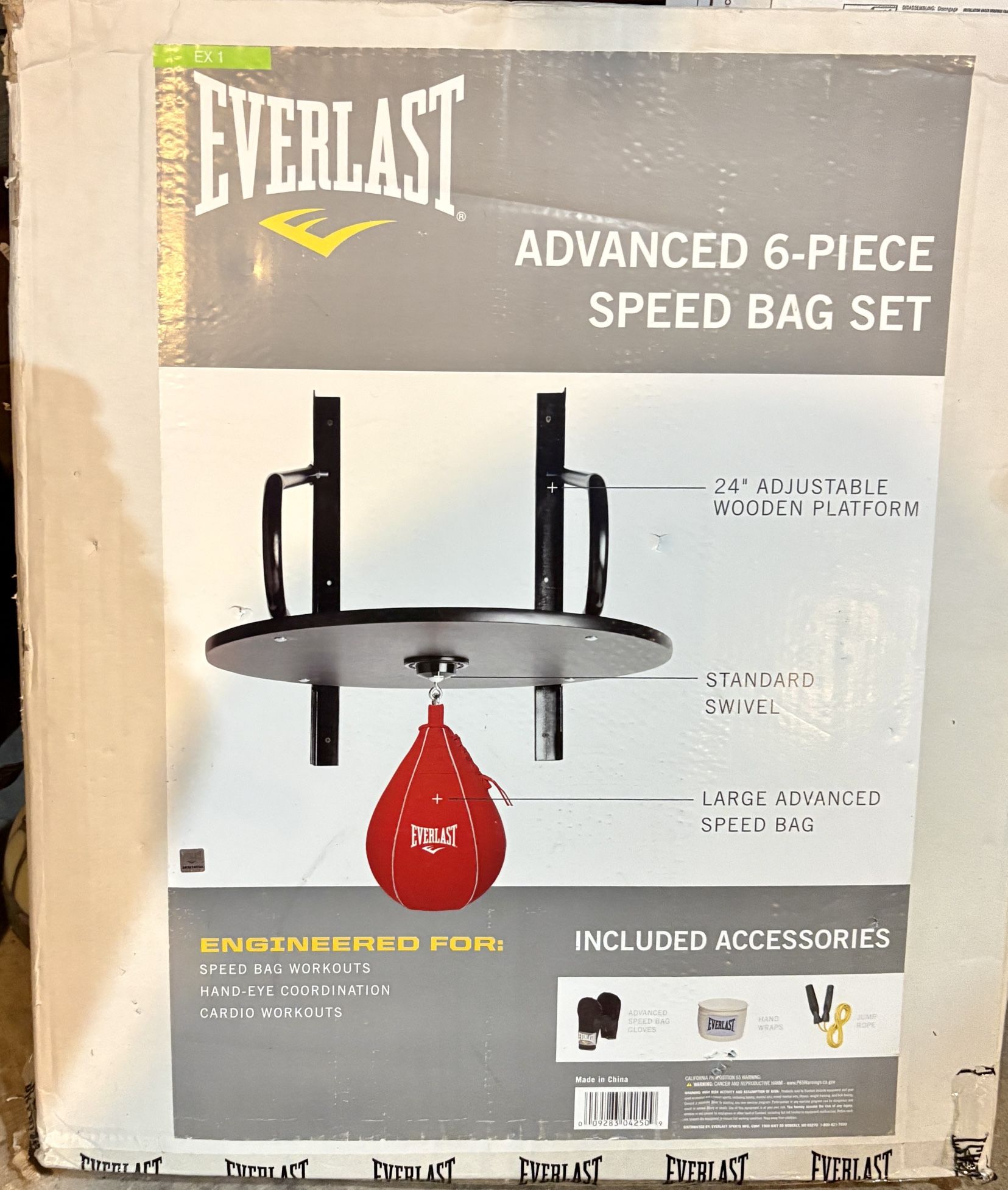 Everlast Advanced 6-Piece Speed Bag Set - New/Never opened 