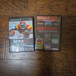 PS2 NCAA 07 Football And Arcade Namco Museum Games