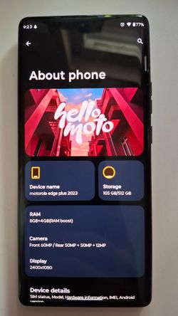 Unlocked motorola edge plus 23   512GB