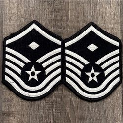 Military Air Force Small First Sergeant E-7 Blues Rank Patches