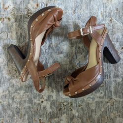 Chunky Platform Heels Sz 8