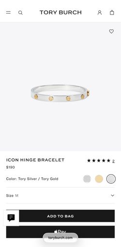 Brand new Authentic Tory Burch Icon Hinge bracelet