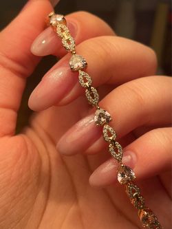 Gold Crystal Tennis Bracelet