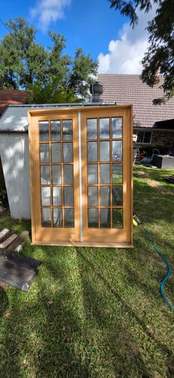60x80 double back door or interior office door. Solid wood ready to install new item..
