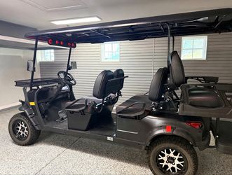 2023 Kandi 6-Passenger Electric Golf Cart - Lithium, Matte Black, Loaded