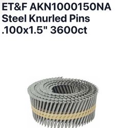 ET-F knurled pin .100 x 1-1/2 quantity 10800. 