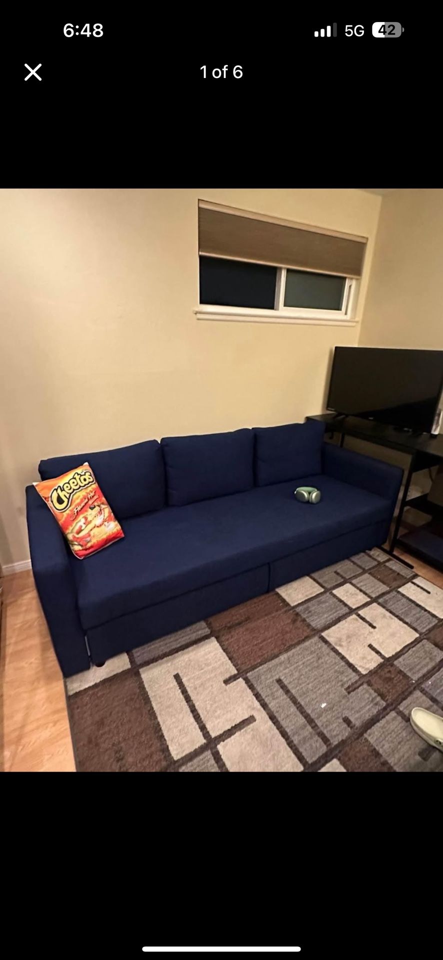 Blue sofa Couch / Bed