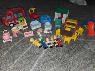 VTG Little Tike Dollhouse accessories lot
