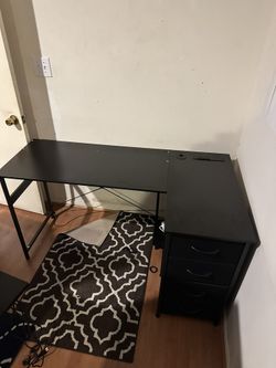 L Shaped PC Desk W/ Drawers
