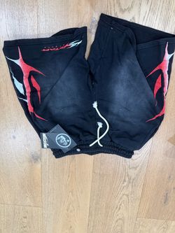 Hellstar Sports Sweatpants Black Red Graphic