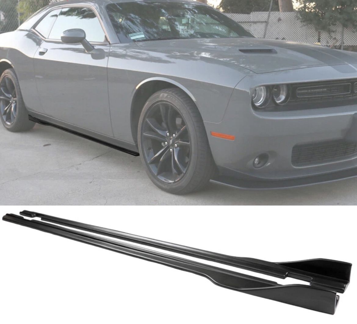 15-23 Dodge Challenger Side Skirts Extension Matte Black