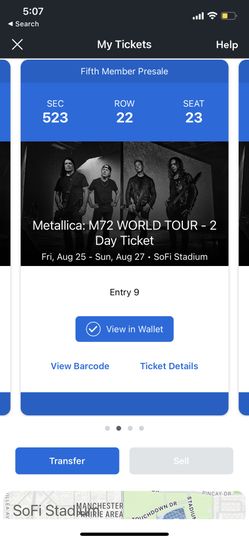 Metallica Tickets