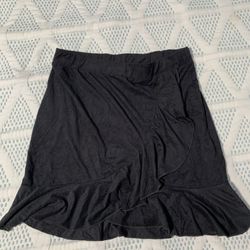 Black Suede Skirt
