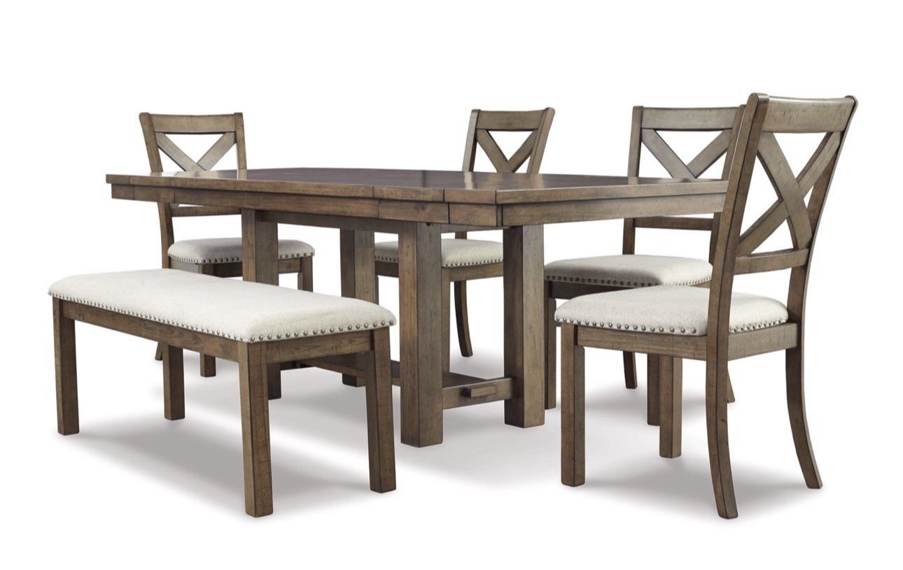 Dining Table W/ 4 Chairs And Bench