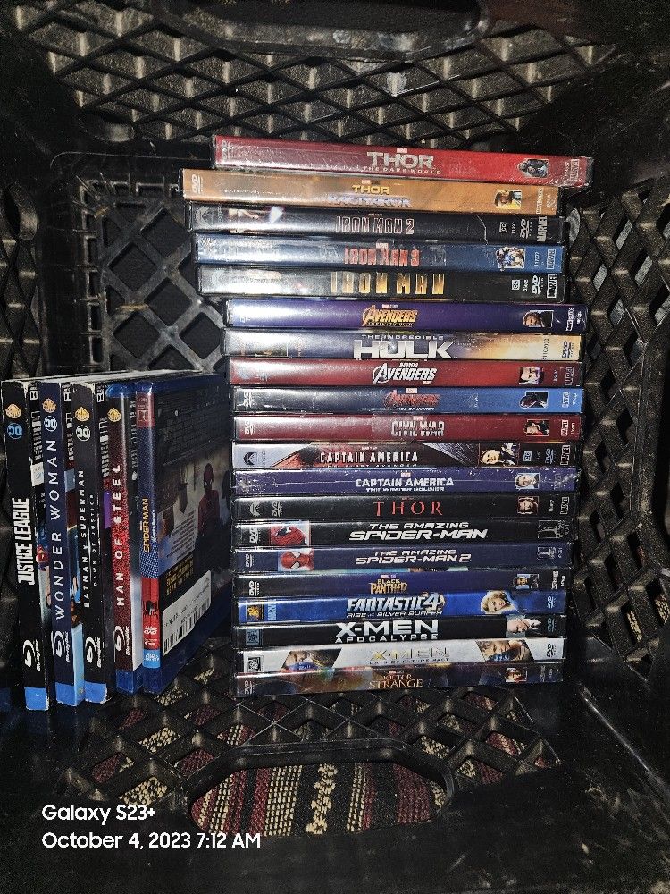 Avengers & Justice League Dvds Plus More