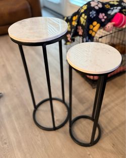 Marble accent tables